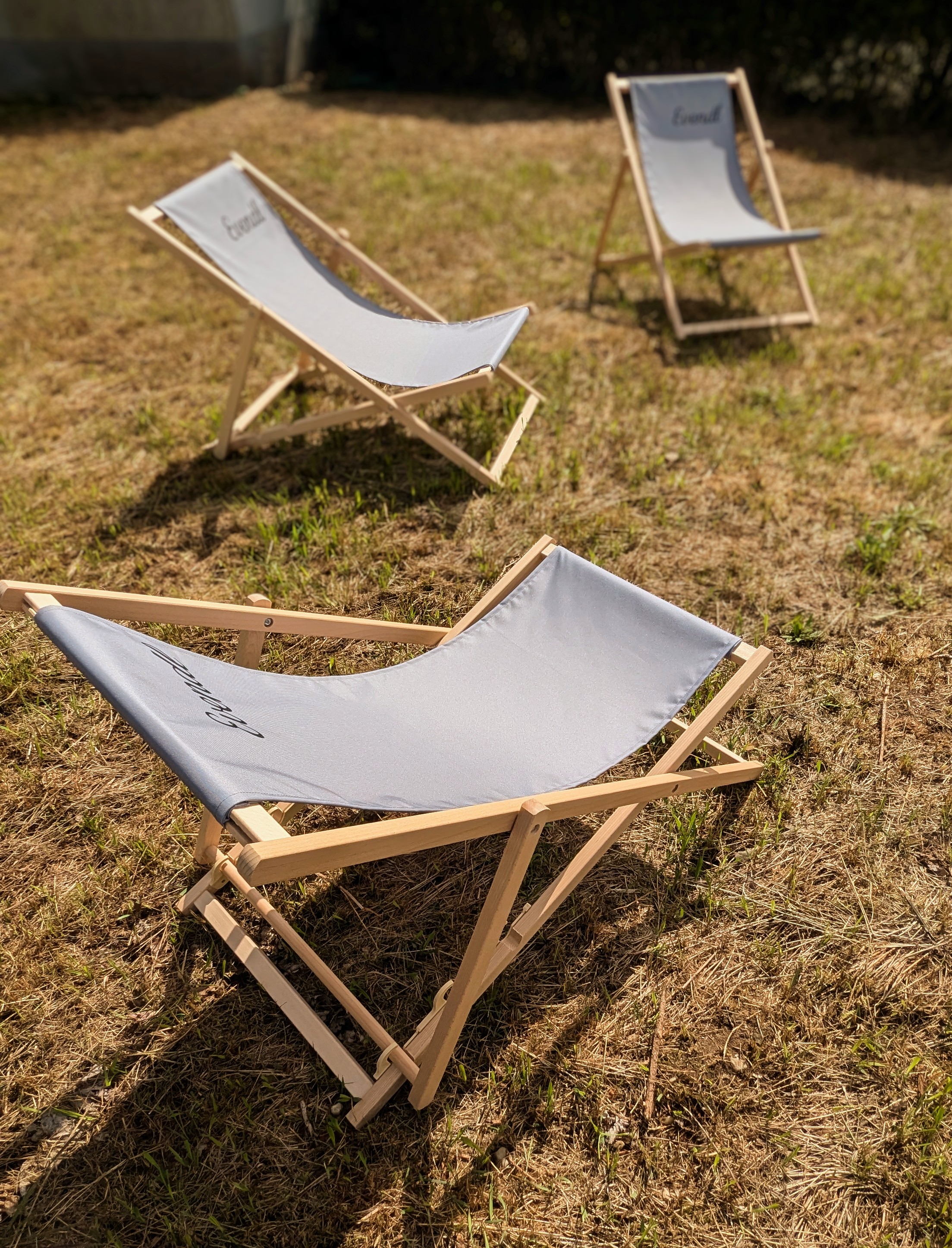 Holz Liegestuhl - Miniaturansicht 5